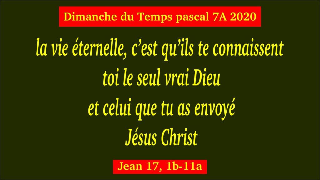 Dimanche prochain » Homélie du 7ème dimanche de Pâques